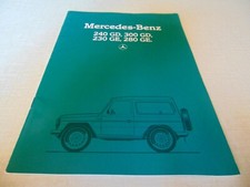 Brochure MERCEDES  240 gd 300 gd 230 ge 280 ge    EN allemand 1984