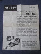ANCIENNE NOTICE SCALEXTRIC
