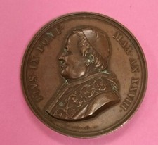 MEDAILLE BRONZE ou CUIVRE ??? PIVS IX PONT. MAX. AN XXVIII lot 171