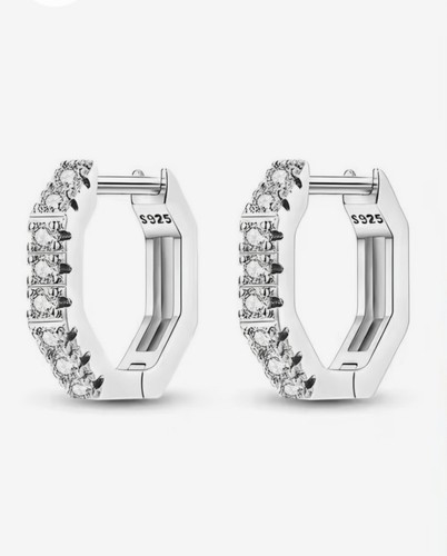 Anneaux polygone argent - polygone,