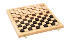 Jeu de dames pliant coffret 30 x 15 cm pions hêtre Made in Jura - Jeujura 8131