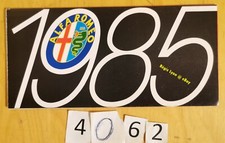 ALFA ROMEO GAMME 33 GIULETTA ALFETTA 90 SPIDER SPRINT GTV 20 Pages Fr 4/1985