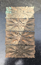 4 BRONZES ROSACES ELEMENTS