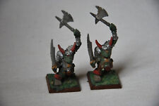 x2 BLACK ORCS Warhammer Fantasy / The Old World OOP (plastic, painted)