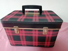 Malette Vanity Des Années 70 Motif Ecossais