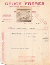 Facture   1931  ETS REUGE FRERES A CLERMONT FERRAND - M.CHATAING DUNIAT A COU