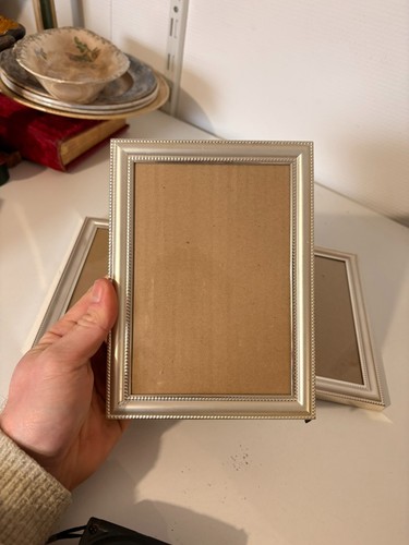 Ancien cadre photo sous verre - sous,