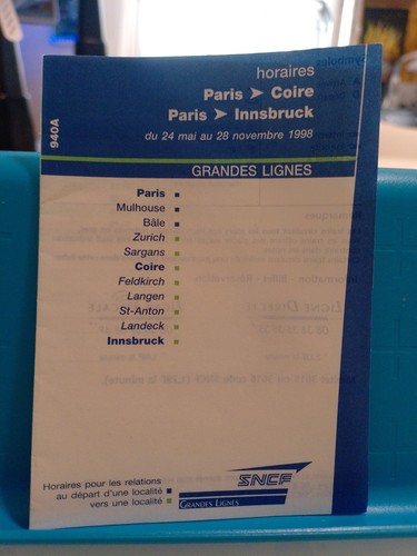 Horaires paris coire - horaires,