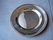 plateau de service rond CHRISTOFLE (perles) métal argenté 27 cm