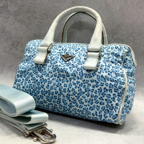 Sac nylon bleu bottega - bleu,