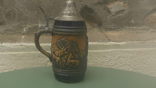 Chopine bière étain - à,