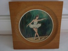 CADRE MINIATURE HUILE SUR PANNEAU DANSEUSE D'OPERA SIGNE M POL 