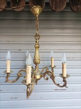 Ancien lustre en bronze 5 feux