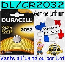 Piles DURACELL CR2032 DL2032 - Dispo aussi : CR1220 CR2016 CR2025 CR2430 CR2450