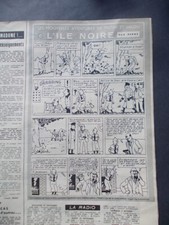 TINTIN HERGE L'Ile Noire 1953 La Vie catholique illustrée planche noir et blanc