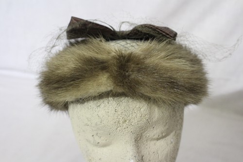 Vintage brown velvet - brown, velvet&fur