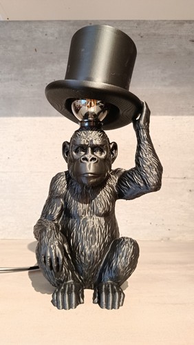 Lampe singe avec chapeau - avec,