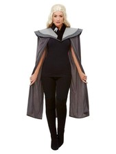 Smiffys Ladies Medieval Cape, Grey