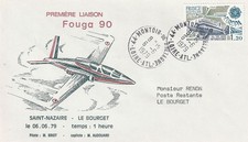 Enveloppe Philatélique 1er jour Première liaison Fouga 90 1979 
