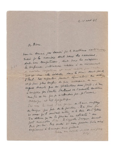 Max jacob lettre autographe - max,
