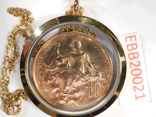 Medaillon pendentif pièce - medaillon, de