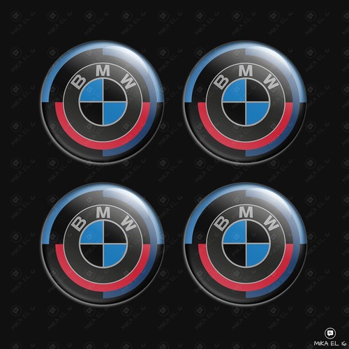 Bmw wheel center cap decals - bmw,