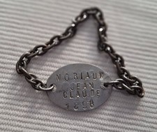 plaque identité infanterie de