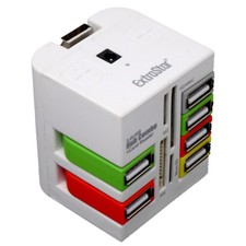 Hub USB 2.0 6 Ports + Lecteur