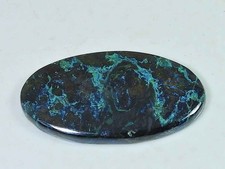 Cabochon ovale shattuckite naturel 23X44X4MM pierre précieuse en vrac pour bi...