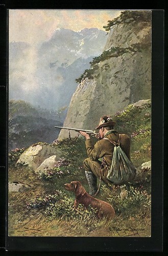 Carte postale artiste - carte, m