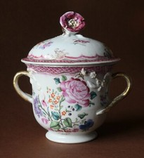 Sucrier Famille rose, porcelaine, Qianlong, 18ème, chinese export sugar pot 18th