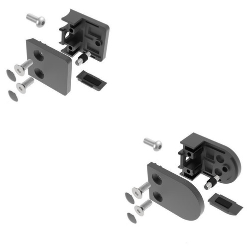 Inox v2a support verre noir - inox,