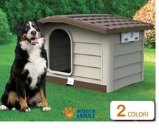 Niche pour Chien De Couper Grand Résine Bungalow Beige/Vert CM 110x94x77