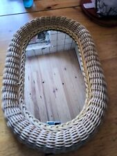 Miroir ovale Rotin/osier Style FRANCO ALBINI  Vintage  1960