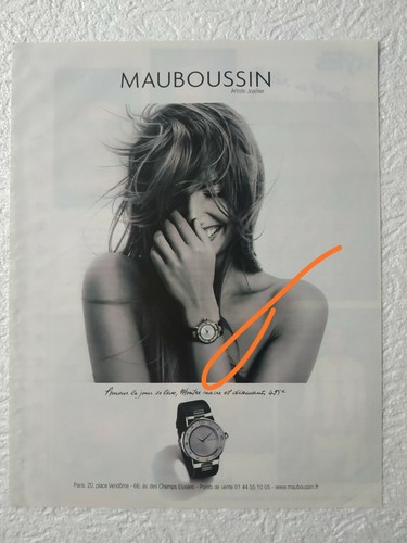 Publicité montre mauboussin - publicité, +