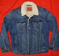 Veste Jean Levi's Fourrée Coupe Slim Bleu Used Taille M