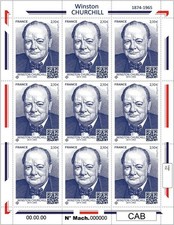 france 2025 Winston CHURCHILL 1874 1965 political man Prime Minister 9v mnh FULL