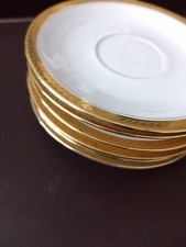6 Assiettes Porcelaine sous-tasses soucoupes 14 cm