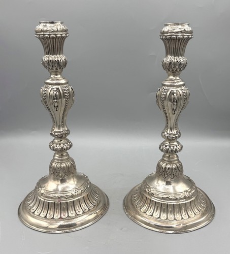 Paire flambeaux argent - paire, en