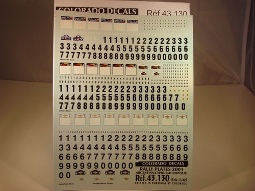 Decals plaques rallye - decals,