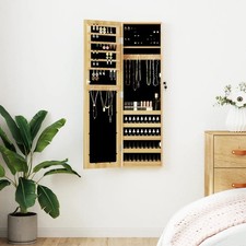 Armoire à Bijoux avec Miroir Murale Organisateur Rangement Chambre vidaXL