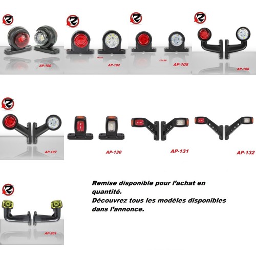 Feux gabarit led - feux, latéral