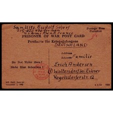 SP857 - 1944 WW2 Pow - Carte Postale Prisonnier Allemand En Campo Américain