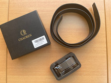 Ceinture Homme│CHAOREN│Boucle à cliquet automatique│Cuir ajustable│Noir