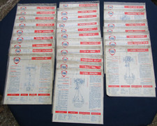 27 fiches FINA Garage Huile Entretien automobiles voitures diverses 1958 à 1963