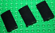 3 x Lego Black Slope Curved