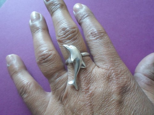 Bague argent massif - en,