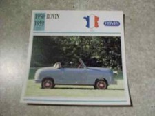 CARTE FICHE AUTO  ROVIN