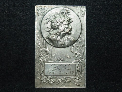 Plaque bronze argenté - bronze,