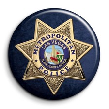 Metropolitan Police Las Vegas Nevada Etoile Sherif USA - Badge 38mm Button Pin